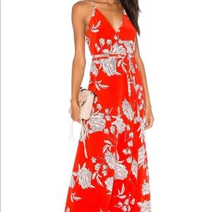 Rush Hour Maxi Dress in Red Carnation